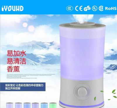 新款3升家用上加水香熏凈化機 超靜音加濕與彩燈制造的完美結(jié)合